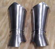 Medieval Hand Armor Guard Steel Arm Knight Larp Protection Bracers Pair Set 18ga picture