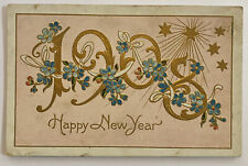 Vintage Embossed Postcard, 1908 Happy New Year picture