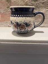 Handmade Poland pottery mug picture