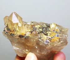 Natural Original Golden Hair Rutilated Quartz Crystal Cluster Mineral Specimen picture