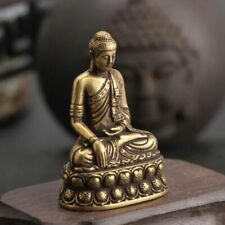 Vintage Brass Sitting Buddha Figurine Small Sakyamuni Statue for Collection  HOT picture