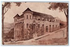 c1910 Masonic Temple Exterior Building Little Falls New York NY Vintage Postcard picture