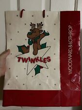 Vintage 1980’s Holiday Shopping Bag Woodward & Lothrop Twinkles the Reindeer picture