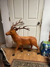 Vintage blow Mold Reindeer With Horns picture