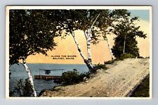 Belfast ME-Maine, Along the Shoreline, Antique Virginia Souvenir Postcard picture