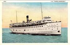 Vintage Passenger Ship   S.S. NORTH AMERICAN    ca1920's Postcard picture