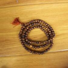 ML218 Tibetan 10mm Skull Bone Beads Buddhism 108 Mala Rosary Prayer Necklace picture