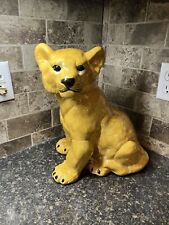 Vintage 1960’s, Mid Century Life Size Ceramic Lion Cub Statue  picture