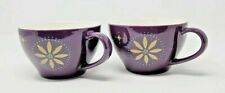 2006 Starbucks 12 oz Starfish Mugs Coffee Tea Holiday Star Purple Set of 2 RARE picture