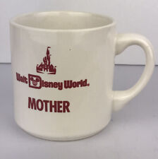Vintage Walt Disney World Souvenir Mother Coffee Cup Mug White Red Letters picture