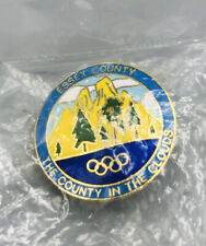 Essex County NY Winter Olympics 1980 Pinback Collectible Memorabilia picture