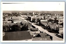 Parkston South Dakota SD Postcard RPPC Photo Birds Eye View Houses Scene 1933 picture
