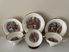 Rare Set of 3 Vintage Salisbury England Cries of London Scenery Tea cup &saucer picture