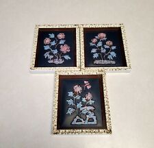 Vintage MCM 3-D Wall Hangings Florals Set Of 3 picture