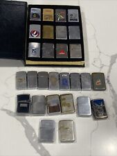 VINTAGE LOT OF 28 USED & UNTESTED ZIPPO LIGHTER COLLECTION ~SOME RARE ONES~ picture