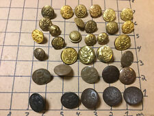 vintage group of buttons -- all EAGLES - 34 in all picture