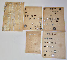 vintage and antique sewing buttons on cards  lot 1 picture