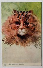 ca 1900s Postcard Cat She Cometh Not Artist Louis Wain picture