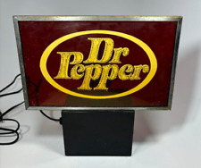 Dr Pepper Lighted Sign on Stand Fiber Strands Authentic Rare Vintage Light Works picture