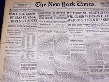 1937 AUGUST 18 NEW YORK TIMES - BLACK CONFIRMED BY SENATE 63-16 - NT 3025 picture