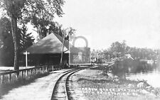 Narrow Gauge Railroad Station Depot North Bridgton Maine ME Reprint Postcard picture