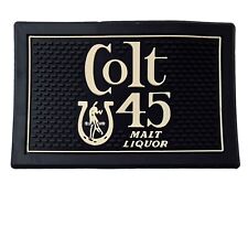 Vintage Colt 45 Malt Liquor Bartender Rail Runner Rubber Bar Mat 1988 Drink picture