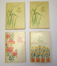 Lot of 4 Vtg. Current Just a Notes Blank Folding Notecards 48 Total Cards picture