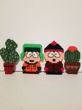 Handmade Plastic Canvas South Park Magnets Stan Kyle Cactus Homemade Craft picture
