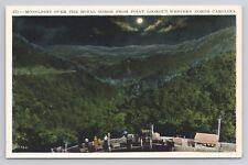 Postcard Moonlight Over The Royal Gorge From Point Lookout North Carolina picture