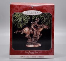 1998 Hallmark Keepsake Christmas Ornament Pony Express Rider The Old West # 1 picture