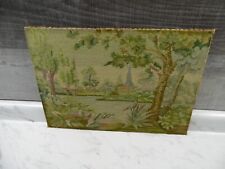🎆Vintage Tapestry end table Mid Century Wool Fabric🎆 picture
