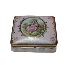 Royal Vienna By Arnart Porcelain Jewelry/Trinket Box, 5 X 4 X 2.5, Hand Painted picture