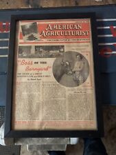 1942’,  American Agriculturist Sign , Farm Sign ,Vintage Sign , Newspaper , Cow picture