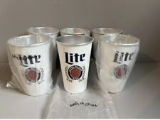 Miller Lite Set of (6) 12 oz. Aluminum Cups~NEW picture