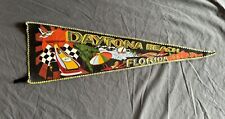 VTG Daytona Beach Florida Pennant Felt Painted w/ Embroidered Edge HANCO 26” picture