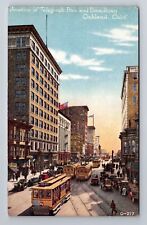 Oakland CA-California, Junction Of Telegraph Avenue, Antique, Vintage Postcard picture