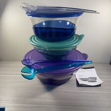 New Tupperware Sheerly Elegant Large 10 Pc Large Medium Bowl Set New picture