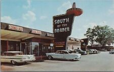 Postcard South of the Border Restaurant Dillon SC Vintage Cars  picture