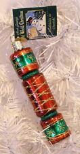 2010 - CHRISTMAS CRACKER - OLD WORLD CHRISTMAS - GLASS ORNAMENT NEW W/TAG picture