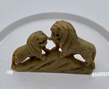 Vintage Soapstone Lion Carving Figurine picture