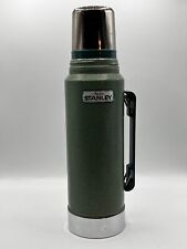 Vintage Stanley Aladdin A-944DH Green Steel Quart Thermos Bottle, Patina picture