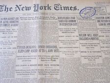 1921 FEBRUARY 8 NEW YORK TIMES - WILSON WILL KEEP SECLUDED 6 MONTHS - NT 5464 picture