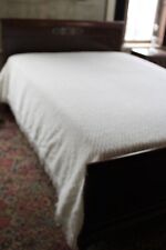 Vintage White Chenille Bedspread 77