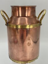 Solid Brass Handled Copper Milk Can Vase Farmhouse Decor 6