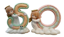 Precious Moments Vintage 50th Anniversary 50th Birthday Numbers Five & Zero 2003 picture