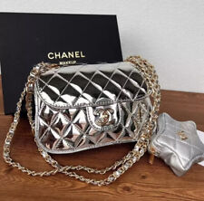 New Auth Chanel VIP Gift bag Shoulder Bag CrossBody Handbag Makeup Clutch Silver picture
