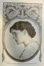1908 Vintage Magazine Illustration Actress Jane Gray picture