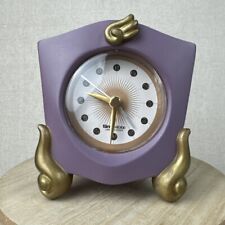 Postmodern 80s vintage Memphis pop art Nightstand Purple clock NOT TESTED picture