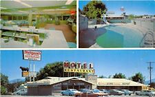 Lovelock Nevada 1960s Postcard Sturgeon's Log Cabin Motel & Cafe picture