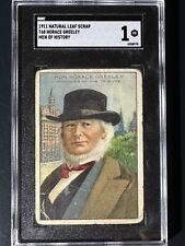 1911 T68 Men / Heroes of History, Horace Greeley, SGC 1 - NATURAL LEAF picture